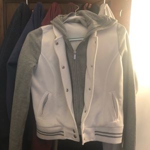 ASHLEY 26 International White/Grey Hoodie Jacket